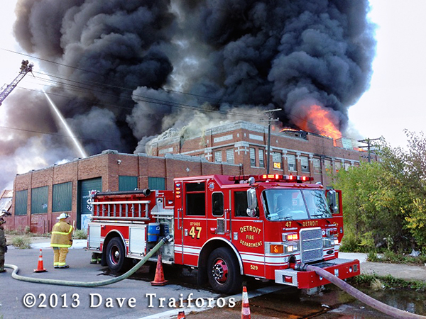 Detroit Fire Department commercial building fire