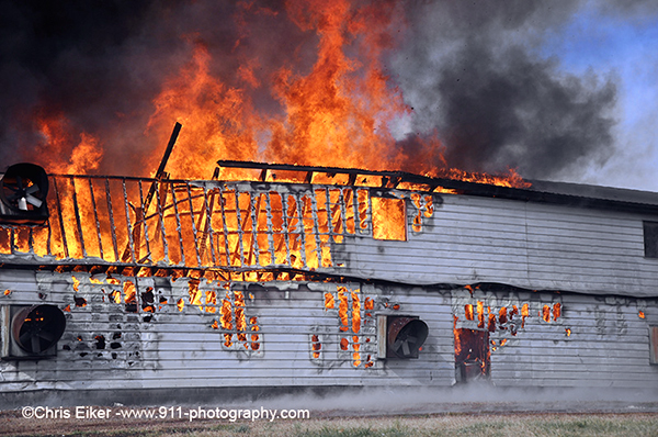 massive barn fire in Gettysburg PA