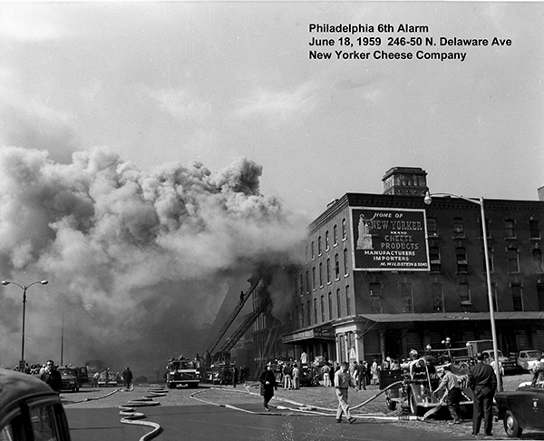 Historic fire scene photo from Philadelphia