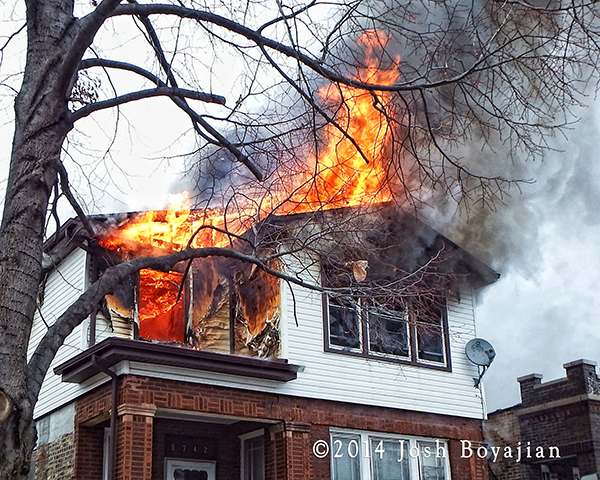 fire guts the 2nd floor of a house