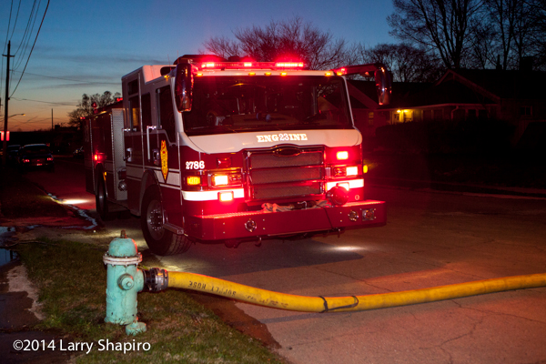 Pierce Velocity fire engine at fire scene