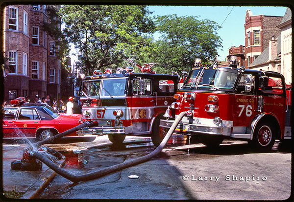 American LaFrance and Ward LaFrance fire engines together in Chicago