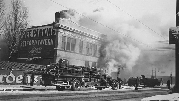 historic Chicago fire scene