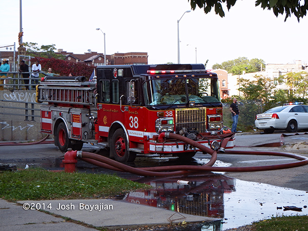 Chicago FD engine at fire scene