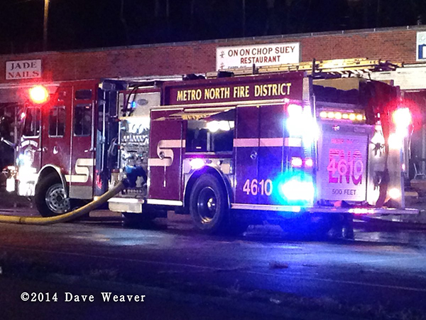 fire engine at night fire scene
