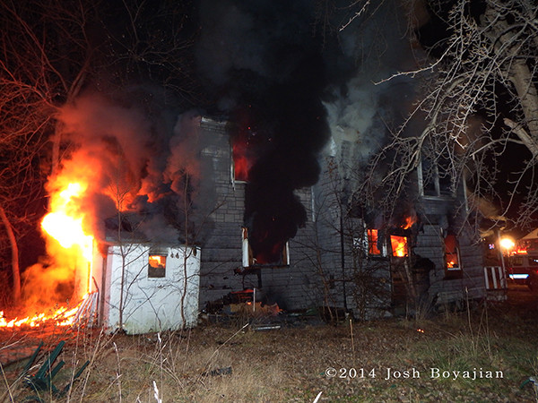 house fully engulfed in flames