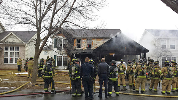House badly damaged by fire 