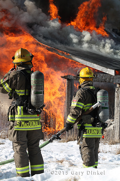 Canadian firefighters training