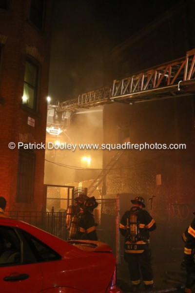 night fire scene in Hartford