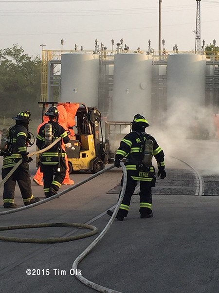 firefighters at hazardous materials incident