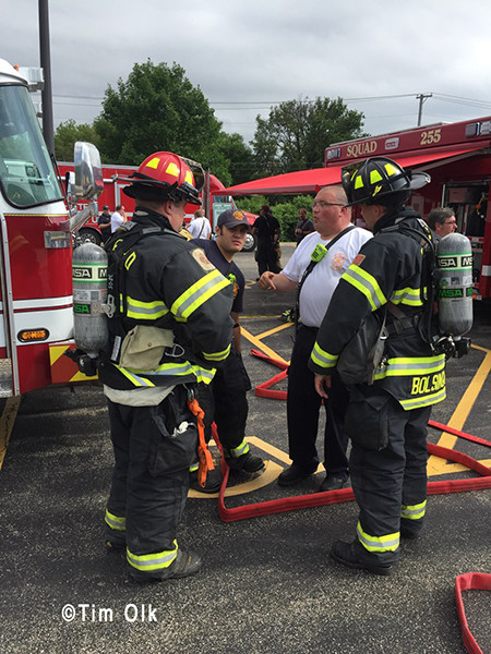 firefighters at a hazardous materials incident