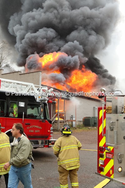 huge fire in Glastonbury CT