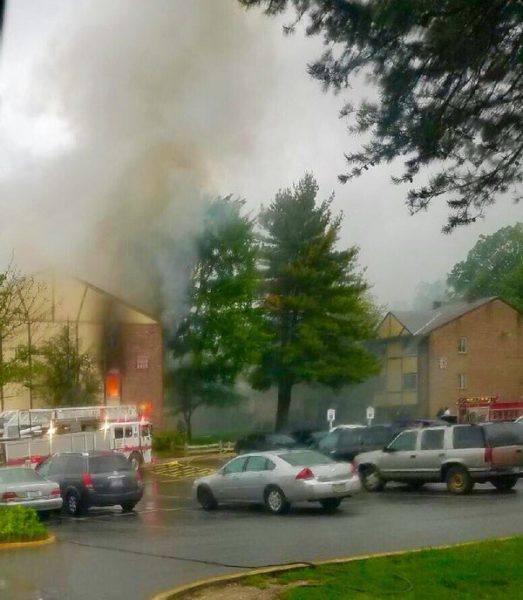apartment fire in Marlow Heights MD