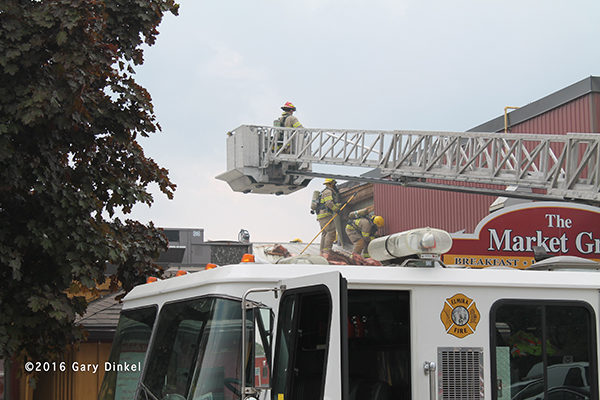 fire scene in Woolwich Township Ontario at the St Jacobs Farmer's Market
