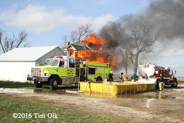 Big Rock FPD fire engine at burn down