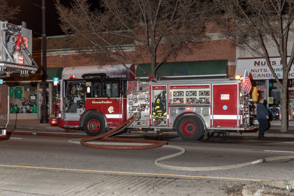 Chicago FD fire engine on scene