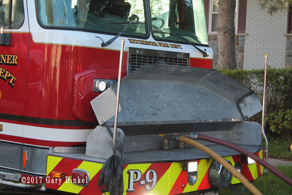 Kitchener fire truck at fire scene