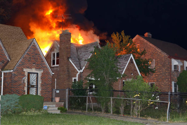 house fire in Detroit