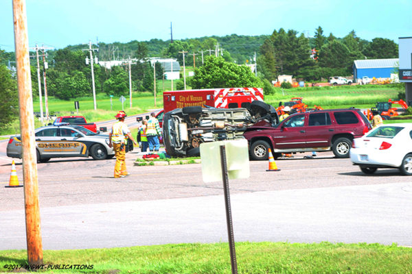 crash scene in Wisconsin 