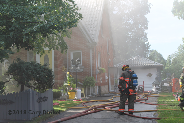 house fire scene in Kitchener ON