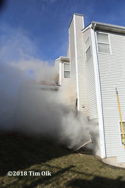 heavy smoke from house fire