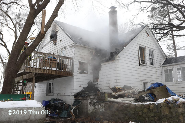house badly damaged fir fire