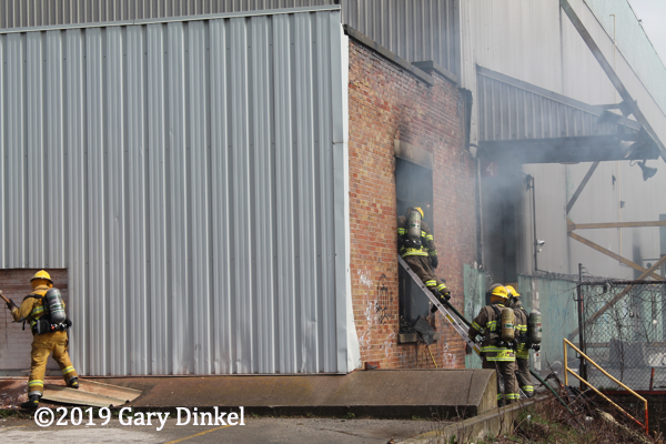 vacant warehouse fire in Cambridge ON