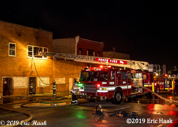 commercial building fire in Harvey IL