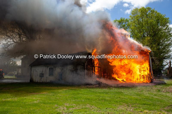 barn destroyed by fire
