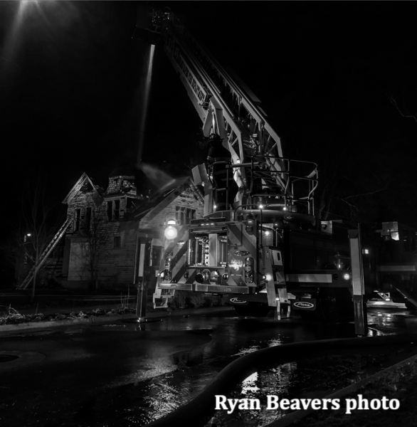 Grand Rapids Firefighters battle a house fire